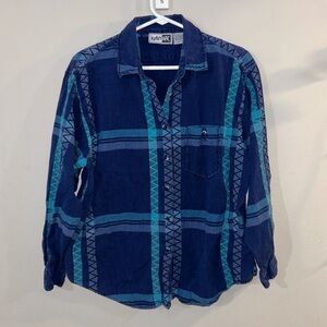 Vintage Krazy Kat Button Down Women's Western Shirt Size Large